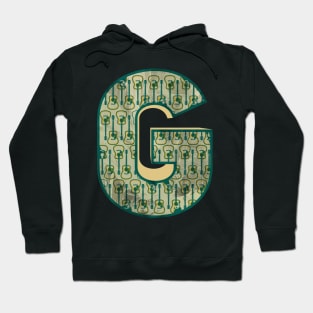 G, Guitar letter logo Hoodie